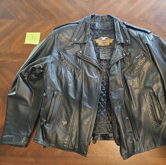 Harley-Davidson Jackets & Blazers - Harley-Davidson Black Leather Motorcycle Jacket